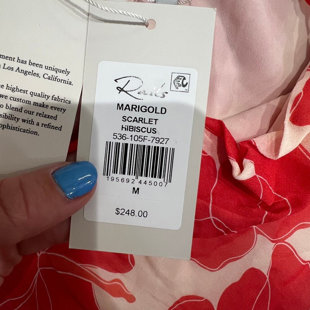 RAILS Women's Marigold Dress Size M In Scarlet Hibiscus - Picture 13 of 15